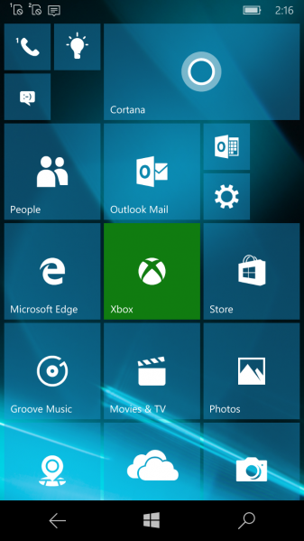 文件:WP-10.0.14062.0.rs1 shell winhub-start.png